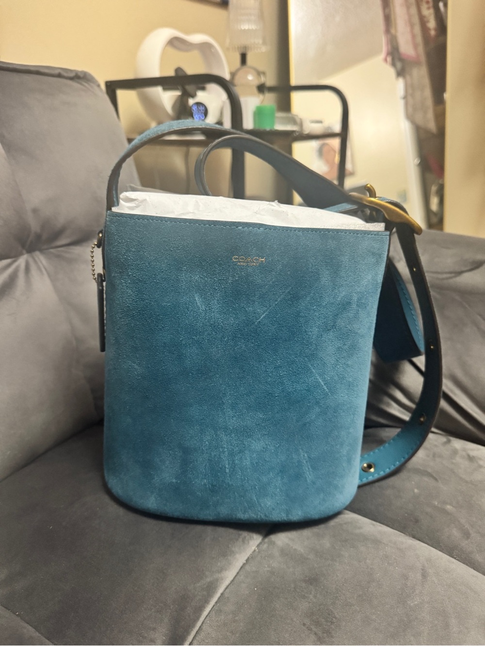 Coach Suede Bleecker Bucket Bag 21